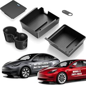 Xintuo 754111774212 5pcs Center Console Organizer Tray Compatible For Tesla Model Y Accessories