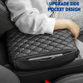 1i7061221-bkefus Xukey Car Armrest Pad Center Console Box Leather Cover Protector Cushion Accessories