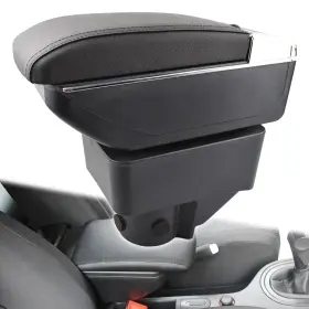 Xukey 2011-2019 North Car Duel Console Comfort Armrest Central Box Pu Leather Black. Universal