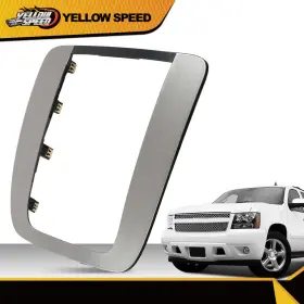 Yew5452 Yellowspeed Fit For 2007-2013 Sierra Silver Center Dash Radio Surround Bezel Trim Panel