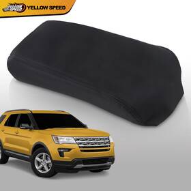 Yellowspeed Yew92770 Fit For Ford Explorer 2011-2018 Leather Console Lid Armrest Cover Black
