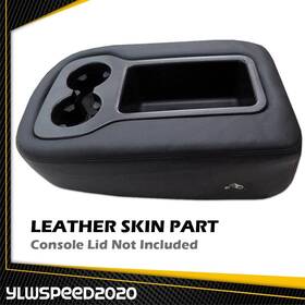 Ylwspeed20 V-02itg4504abk Console Jump Leather Armrest Cover Fits 2007-2013 Chevy Silverado 1500 2500 3500