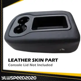 V-02itg4504abk Ylwspeed20 Console Jump Leather Armrest Cover Fits 2007-2013 Chevy Silverado 1500 2500 3500