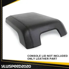 V-02scb1202abk Ylwspeed20 Real Leather Console Lid Armrest Cover Fit For 2011 - 16 Ford F-250 Super Duty