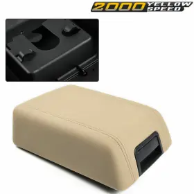Ylw815769 Ylwspeed2000 Fit For 2004-2008 Ford F-150 Beige Leather Center Console Arm Rest Lid Cover Pad