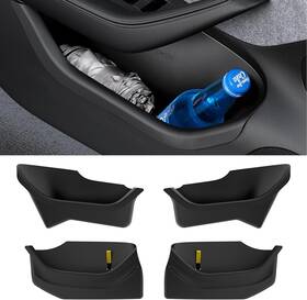 Yonzee 785707512611 Door Storage Organizer Set For Tesla Model Y- 4pcs Tpe Y Black