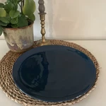 Ikea Fargrik Dark Navy Blue Dinner Plate 10.75 Stoneware 15199 Thailand Used. Price: $12.99.