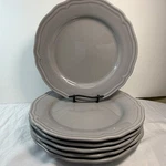 Set Of 6 Ikea Arv Gray Dinner Plates Scalloped 15199 11" Taupe Farmhouse Used. Price: $78.00.