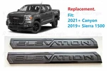 Gloss Black Door Rear Elevation Emblems 2019+ Sierra 150025003500HD 2021+ Canyon New. Price: $39.20.