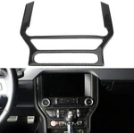 Real Carbon Fiber Dashboard Bezel Trim Cover Climate Gps 15-20 Ford Mustang New. Price: $79.99.
