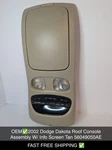 Oem 2002 Dodge Dakota Roof Console Assembly W/ Info Screen Tan 56049050AE Used. Price: $54.00.