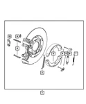 Genuine Mopar Parking Brake Shoe And Lining Kit 5086930AC New. Price: $166.75.