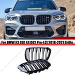 For Bmw X3 X4 G01 G02 2018-2021 M-style Gloss Black Front Kidney Grill Dual Slat New. Price: $42.93.