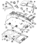 Genuine Mopar Overhead Console Bracket 5028069AA New. Price: $19.18.