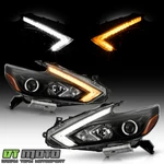 For 2016-2018 Nissan Altima Halogen W/led Drl Switchback Signal Headlights Black New. Price: $258.99.