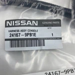 Nissan Genuine Parts 24167-9PB1E Harness Assembly Console 241679PB1E Oem New. Price: $111.58.