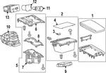 Genuine Lexus Console Lid 58905-0E141-E3 New. Price: $316.71.