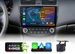 For Honda Accord 03-07 10.1" Android Auto 4+64GB Stereo Carplay Qled Display New. Price: $309.79.