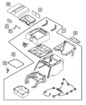 Genuine Mopar Floor Console Lid Hinge 5183304AA New. Price: $46.17.