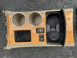 08-13 Toyota Highlander Front Center Shifter Bezel Cup Holder Woodgrain Tan Oem Used. Price: $129.95.