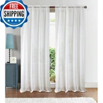 Designers Collection Astro Textured 54X90" Rod Pocket Curtain Panel - White New. Price: $52.97.