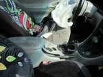 (gray) 1998 Mustang Floor Console Shifter Not Included Lid Latch Broke 216014 Used. Price: $155.00.
