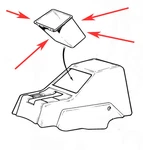 Volvo 240 Center Console Parking Brake Cover Black Cubby Insert Pocket 1244479 New. Price: $39.95.