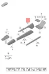 Genuine Porsche Taycan Y1A Trim Right Side 9J1858794OH5 New. Price: $200.11.