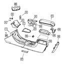 Genuine Mopar Floor Console 1VV18DX9AC New. Price: $157.99.