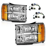 Weelmoto For 2007-2013 Gmc Sierra 1500 2500HD 3500HD Chrome Headlights Pair L+r New. Price: $75.88.