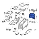 For Chrysler Pacifica 2021-2025 7FA47DX9AA Rear Console Panel New. Price: $353.48.
