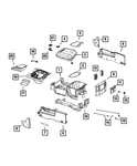 Genuine Mopar Armrest Lid Latch 68437972AA New. Price: $19.61.