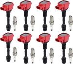 Ignition Coil & Iridium Spark Plug Set 8 Pack Infiniti QX56 Nissan 5.6L UF510 New. Price: $65.99.