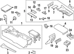 Genuine Nissan Console Lid 96920-9HF1D New. Price: $218.13.