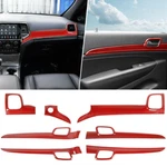 Dashboard Panel &door Handle Trim Bezel For Jeep Grand Cherokee 11-20 Red Carbon New. Price: $63.99.