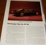 1974 Pontiac Trans Am Specs Info Photo Super Duty Firebird Used. Price: $5.99.
