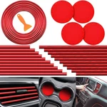 Frienda 25 Pack Universal Car Vent Trim Strips And Cup Mats Set 20 Pcs 16 Red New. Price: $18.66.