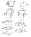 Genuine Mopar Armrest Bin Lid 68427158AA New. Price: $76.65.