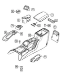 Genuine Mopar Floor Console Cup-holder 5142484AC New. Price: $89.57.