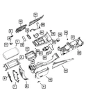 Genuine Mopar Console Mat 68166806AA New. Price: $17.86.