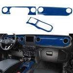 3X Center Console Dashboard+gear Shift Trim Kit For Jeep Wrangler Jl Jt 18+ Blue New. Price: $56.99.