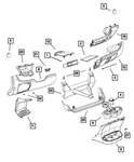 Genuine Mopar Console Mat 5LT62JXWAA New. Price: $68.80.