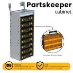Partskeeper Cabinet, Aluminum,with Carry CASES,14"D X 19"W 44 1/2, C4-PA18-8 New. Price: $1389.60.