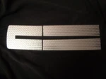 1964 Impala Super Sport At Floor Shift Center Console Inserts Aluminum Not Vinyl New. Price: $75.00.
