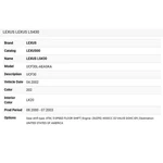 2002 Lexus LS430 Front Roof Console Map Light Used Oem 8126050140B0 Gebraucht. Price: $191.00.
