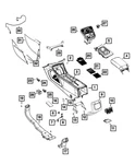 Genuine Mopar Floor Console Panel Left 1UY71ML2AB New. Price: $10.53.