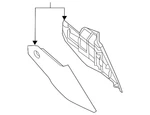 Genuine Nissan Extension Panel 68921-4AN0A New. Price: $58.40.