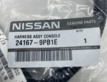 Nissan Genuine Parts 24167-9PB1E Harness Assembly Console 241679PB1E Oem New. Price: $114.38.