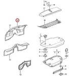 1997-04 Porsche Boxster Rear Wall Lining Carpet Graphite Grey 98655103501 C50 New. Price: $245.00.