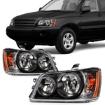 Scitoo Pair Headlights Assembly For 2004-2009 Toyota Highlander 2.4L 3.3L Black New. Price: $112.99.